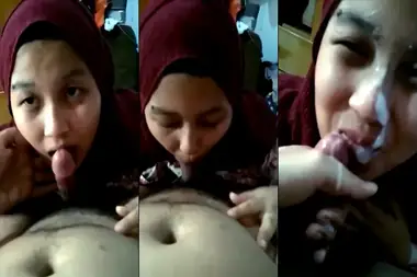 Bokep Indo Sepong Crot Muka Cewek Jilbab poster